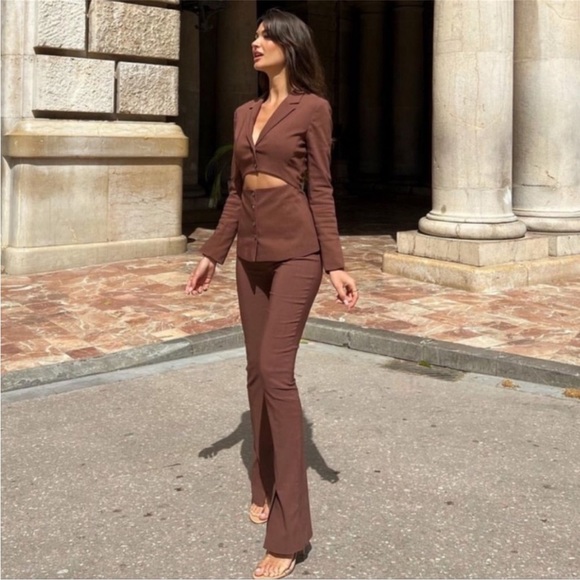 Zara Cut-Out Fitted Blazer L - Picture 10 of 10